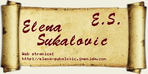 Elena Šukalović vizit kartica
